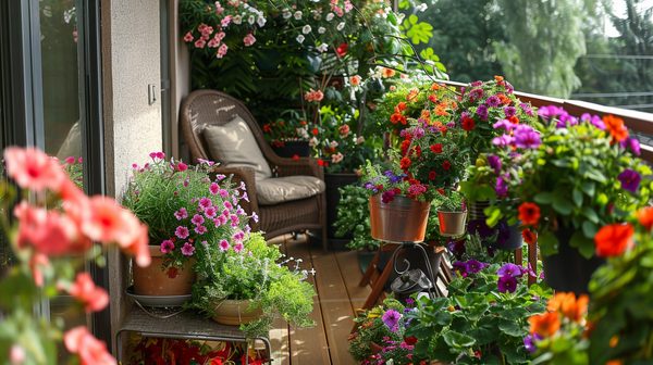 Jardinière balcon: astuces pour un espace fleuri et tendance